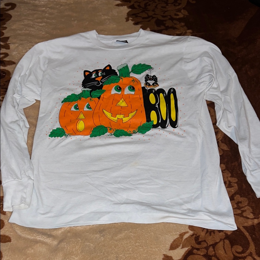 Screen Stars White Long Sleeve Shirt